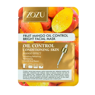 ماسک ورقه ای انبه برند زوزو zozu mango oil control