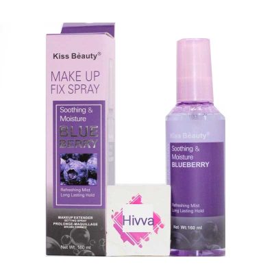 اسپری فیکس کیس بیوتی مدل بلوبری مناسب پوست مختلط KISS BEAUTY FIXER