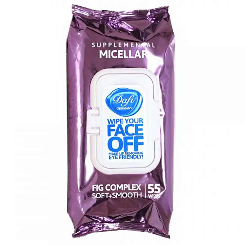 دستمال مرطوب پاک کننده آرایش دافی مدل MICELLAR بسته 55 عددی