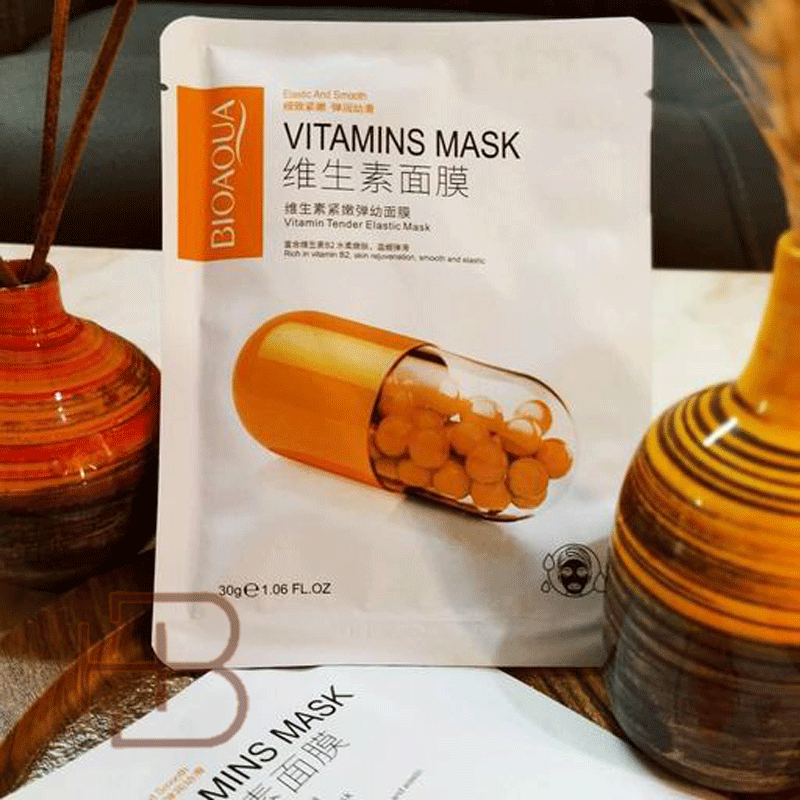ماسک ورقه ای ویتامین B2 ضد خشکی و پوسته پوسته شدن