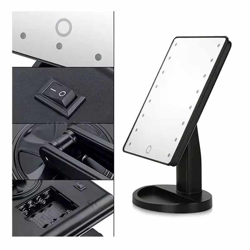 آینه ال ای دی لمسی جذاب Touch LED mirror مشکی